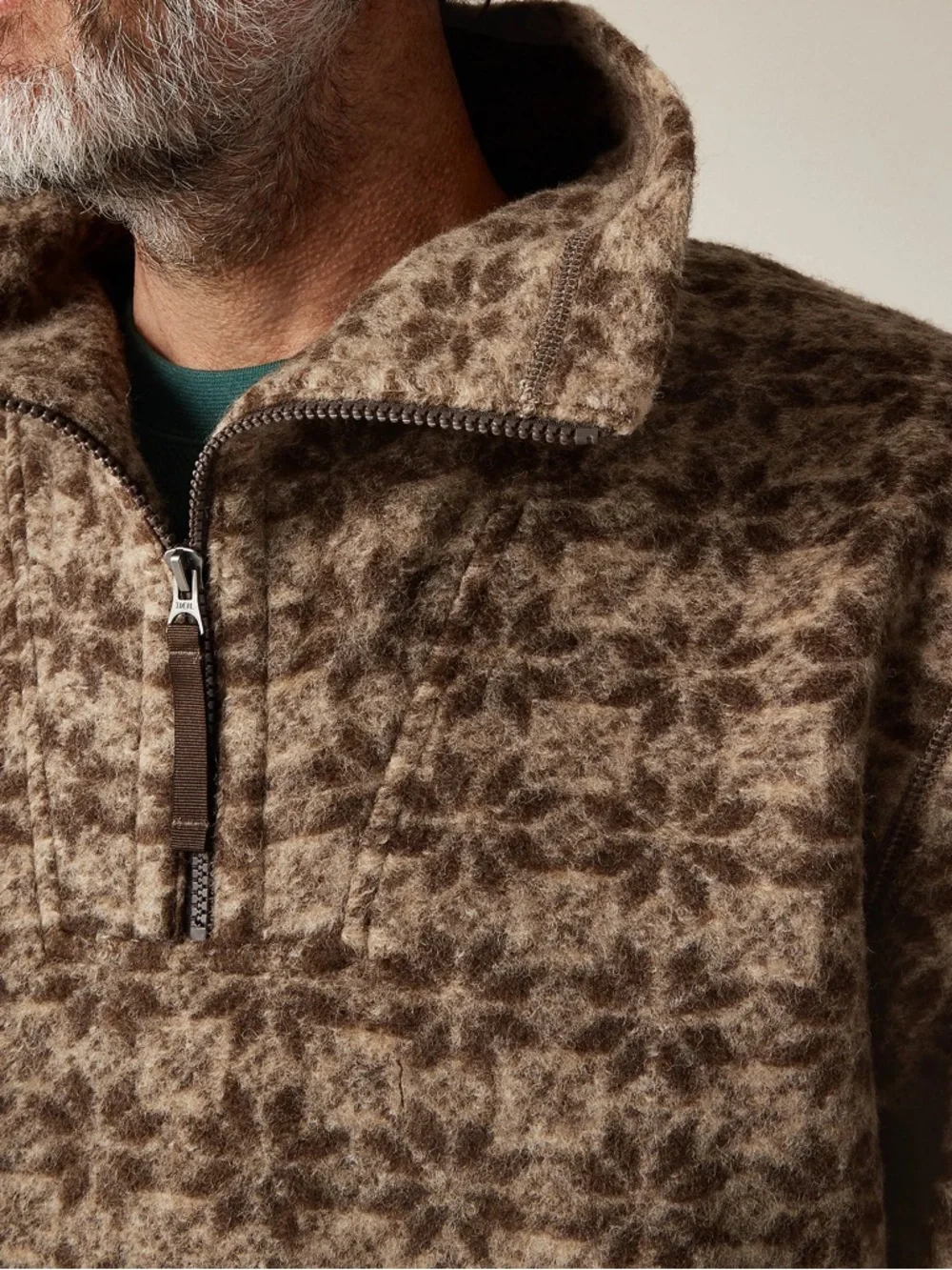 J. CREW Wool-blend sherpa fleece quarter-zip pullover Size S‎ NWT $298 CO180